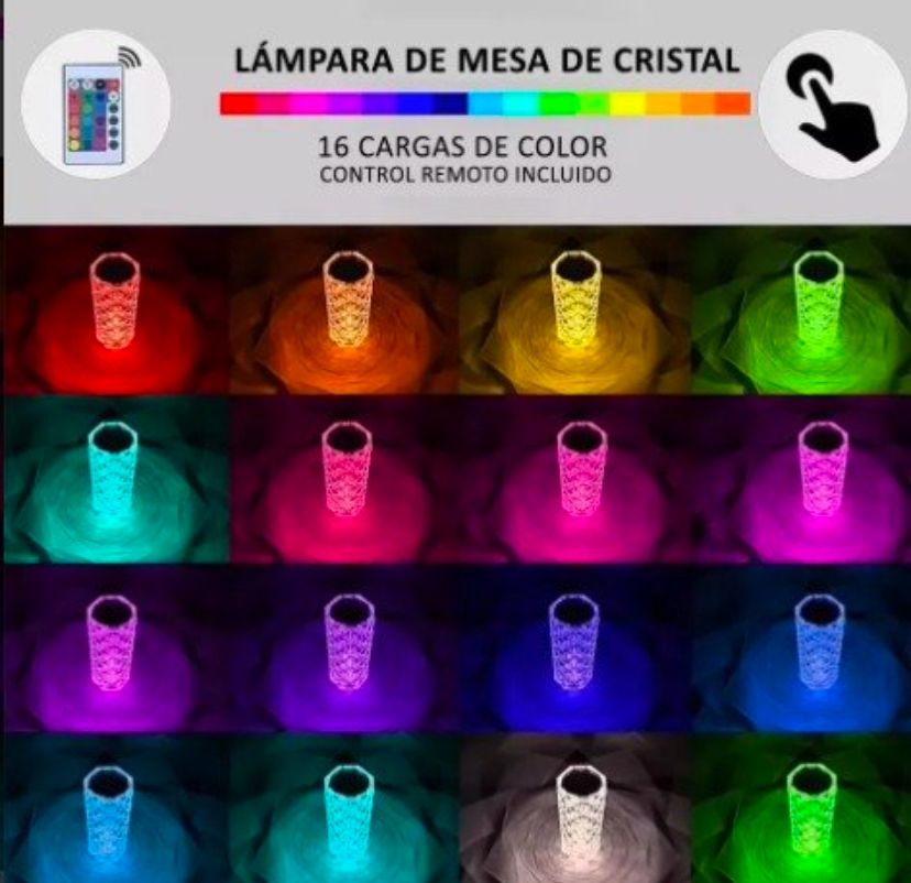 Lámpara de mesa Diamante de 16 Colores
