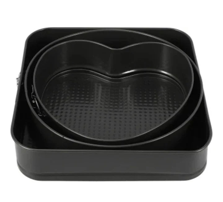 Juego De Moldes Para Tortas Figuras Desmontable Antiadherente X3