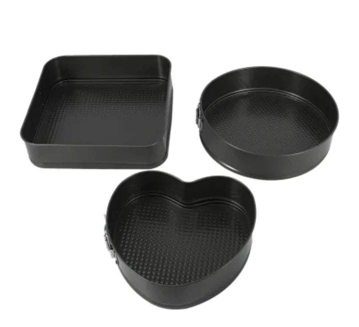 Juego De Moldes Para Tortas Figuras Desmontable Antiadherente X3