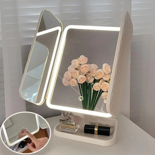 ESPEJO LED TRIPLE PARA MAQUILLAJE